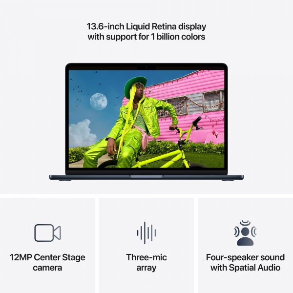 Apple MacBook Air 13.6" Liquid Retina M5 (10-core CPU, 8-core GPU) 16GB 512GB SSD macOS Midnight