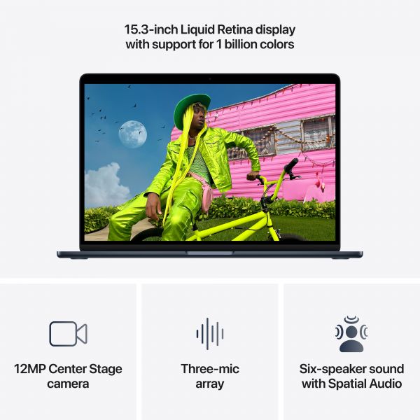 Apple MacBook Air 15" M5 (CPU 10-Core, GPU 10-Core) 16GB 512GB SSD Midnight macOS