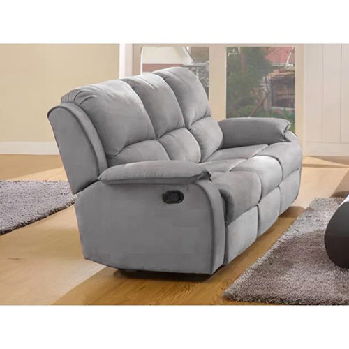 Sofá Vente Unique 3 Lugares Relax Microfibra Cinzento Hernani