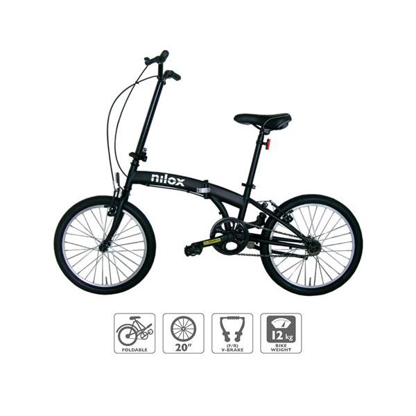 Nilox Bicicleta Dobrável Micro Bike X0 20" Preta NXMB20V1
